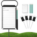 Maplefield Golf Long Drive and Closest to The Pin Marker Kit - Set of 4 - Strong Metal Golf Marker That Last in Any Weather - Includes Pencils, Cards and Metal Markers - Comes Apart for Storage