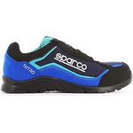 Sparco SPARCO TEAMWORK Scarpa Antinfortunistica Da Lavoro - BASSA PER UOMO E DONNA NITRO S3 SRC, Unisex Adults’ Fire and Safety Boot, NERO/BLU SPARCO, 12 UK (EU)