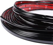 SBWLKJ 25FT Automotive Trim Molding 1/2"(12mm) Wide Universal Car Side Moldings Self Adhesive UV-Protected Scratch-Proof for All Vehicles Body Door Window Bumper, Glossy Black