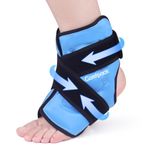 Comfpack Ankle Ice Pack Wrap for Swelling, Reusable Hot Cold Compression Gel Foot Ice Pack with Soft Plush Lining, Relief for Ankle Pain, Injuries, Swelling, Surgery, Achilles Tendinitis