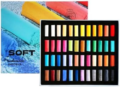 rubens Soft Pastel Set, 48 Vibrant Colors Chalk Pastels, Handmade Pigment Soft Chalk for Drawing, Blending, Layering & Shading, Smooth Texture Art Supplies, Ideal for Beginners, Artists