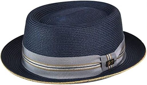 Bailey of Hollywood Mens Carver Summer Pork Pie Hat Navy M (57cm)