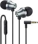 iRAG A101 Wired Earbuds Headphones for School Noise Isolating in-Ear Earphones with Microphone Remote with 3.5mm Plug in Audio Jack (Gun Metal)