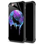 iPhone 6S Case,Space Wolf Full Moon