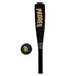 Franklin Sports San Diego Padres Foam Bat & Ball Set - Soft Jumbo Team Baseball Bat and Ball Team Logo - MLB Official Licensed Product Black 21-Inch