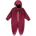 Hippychick Fleece Lined Waterproof Overalls For Kids - Puddle Suit 12-18 Months - Perfect For Any Situation - Snowsuit for Kids - All in one Rain Suit Kids - Raspberry