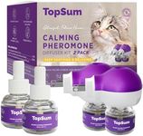 TopSum Cat Pheromones Calming Diffuser: Premium Pheromone Diffuser for Cats - Cat Pheromones Diffuser - Cat Calming Diffuser - Cat Calming Pheromone Diffuser, 2 Pack (F Purple)