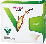 HARIO Coffee Paper Filters (Size 02, 100 Sheets, Natural) (V60 Filters)