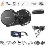 BAFANG 750W Mid Drive Kit : 48V BBS02B Electric Bike Conversion Kit with 48V 17.5Ah Shark Battery & 500C Display & 44T Chainring for Mountain Road Ebike - BB68mm