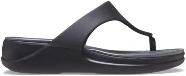 Crocs Women's Boca Wedge Flip Flops | Sandals, Black 8 US