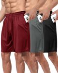 3 Pack Gym Basketball Mens Shorts -