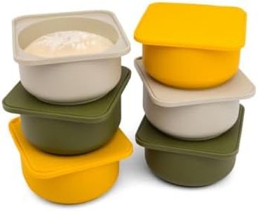 Babadoh Pizza Making Accessories | Pizza Dough Proofing Containers with Lids | Set of 6 | The Perfect Pizza | Multi Yellow (2 Dough, 2 Olive, 2 Yellow)