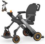 Paiseec 3-in-1 Electric Wheelchair with Push-Assist, Foldable Power Wheelchair Walker Combo for Adults, Easy Operation and Folding, Airline Approved & Lightweight, 300lbs Capacity
