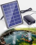 Biling 3.5W Solar Aerator for Pond with 2200 mAh Battery Backup, 3 Modes Solar Air Pump Hydroponics Air Pump, Solar Powered Pond Aerator Pond Bubbler for Outdoor Fish Pond Stock Tank Aquarium