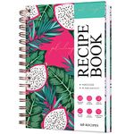 PLANBERRY Recipe Book – Blank Hardcover Cookbook to Write In Your Own Recipes – Empty Cook Book Journal to Fill In – Blank Family Recipe Notebook – 60 Recipes, 6.3”x8.4” (Dragon Fruit)