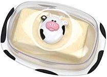 MSC International Moo Butter Dish, White/Black/Pink