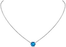 December Birthstone Necklace, Blue 