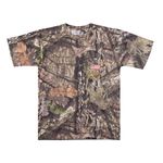 Mooselander Men's Patriotic Camo T-Shirt: USA Flag Embroidery, Camouflage Street & Gym Wear, Chest Pocket, Hunting Apparel, Mossy Oak Old Country, XX-Large