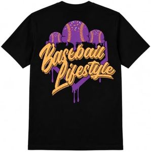 Baseball Lifestyle 101 Ice Cream Youth Tee for Boys - Cosmic Cone Crunch, Soft 60/40 Blend, Breathable, Side-Seamed, Size YL