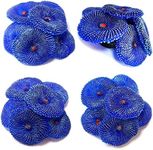 Artificial Coral, Faux Coral Ornaments, 4pcs, Aquarium Plants, Coral for Fish Tank Aquarium, Fish Cave Hideout Decoration Landscape (Blue Coral)