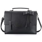 ECOSUSI Laptop Messenger Bag Women Briefcase 15.6 inch Laptop Satchel Handbags, Black, Large, Versatile-