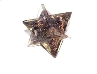 Jet International Energized Lovely Big Genuine Amethyst Orgone Merkaba 4" Huge Large Crystal Gemstones Copper Metal Mix Rare Healing Positive