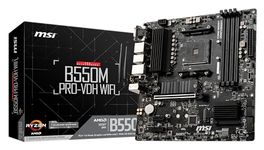 MSI B550M Pro-Vdh WiFi Ddr4, M.2, USB 3.2 Gen 1, Front Type-C, Wi-Fi, Hdmi, Micro ATX Gaming Motherboard AMD Ryzen 5000 Series Desktop Processors