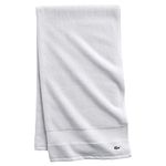 Lacoste Heritage Supima Cotton Bath Towel, White, 30" x 54"