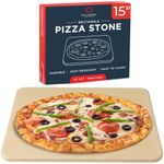 Large Pizza Stone for Oven – 15 x 12 inch Rectangular Pizza Stone for Grill, Even Heating for Perfect Crispy Crusts! Crack Resistant and Easy to Clean, Pizza Making Accessories