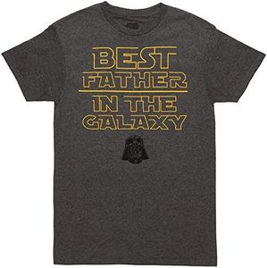 Fifth Sun Star Wars Best Father in The Galaxy Adult T-Shirt - Charcoal (Large)