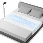 Warmiehomy Grounding Bed Sheet, Grounding Mat Earthing UK, Grounding Sheets with 10% Silver Fiber and 90% Organic Cotton, Earthing Energy Mat for Improving Sleep (Queen - 99x203cm)