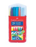 Faber-Castell Erasable Plastic Crayon Set Gift pack- 110mm, Pack of 25 (Assorted)