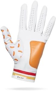 Chipp Golf Cabretta Leather Golf Glove, Premium Grade AAA Cabretta Tour Glove, Men’s Left Hand – Hot Dog, Size Medium