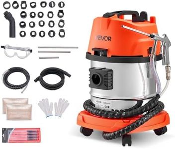 VEVOR Walnut Blaster Kit for Carbon Cleaning, 1200W Sand Blaster with Built-in Vacuum, Extension Nozzle Sandblaster Gun, and 5.5lbs Walnut Shell for Engine Intake Valve Cleaning - 13L