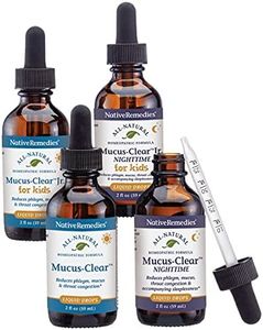 Native Remedies Complete Mucus-Clear Family Pack for 24 Hour Relief of Mucus & Phlegm Congestion for The Whole Family, 4-59 mL Bottles