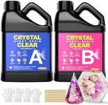 Epoxy Resin Kit 32oz/948ml - Crystal Clear Resin and Hardener Resin Epoxy kit,No Yellowing, No Bubbles Casting with Mixing Sticks and Cups, Best for DIY, Crafts, Beginners, Easy Mix 1:1 Ratio (32oz)