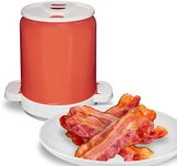 TECHMARKET Microwave Bacon Cooker Bacon in Your Microwave Splatter-Proof & Mess-Free Design Pour the Grease Right Out for Easy to Clean Crispy Bacon