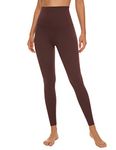 CRZ YOGA Butterluxe Women's Super High Waisted Yoga Leggings - 25'' Stretchy Workout Leggings Over Belly Yoga Pants Taupe 12