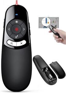 Physical and Digital Pointer Presentation Clicker for Powerpoint Presentations,2 in 1 USB A and USB C Wireless Presenter Remote with Highlighting Magnifier for LED LCD Screen