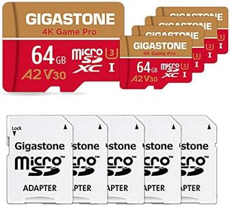 Gigastone 64GB 5-Pack Micro SD Card, Professional, A2 V30 Video Recording, Nintendo Switch Compatible R/W up to 95/35MB/s, Micro SDXC UHS-I Class 10