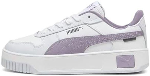 PUMA Women's Carina Street Athletics Shoe, Puma White Pale Plum Silver Mist, 6.5 US