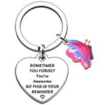 Ehuixinsheng Inspirational butterfly Keyring Gifts for Women,Stainless Steel Encouragement Quote Keychain Employee Appreciation Coworker Gifts Friends Birthday Valentine Chritsmas Gifts