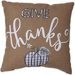 Pillow Perfect Harvest Give Thanks 16.5-inch Throw Pillow, Natural