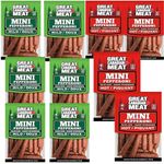 Mixed Flavour Mild & Hot Mini Pepperoni Sticks Bulk Box, Pepperettes Bundle 10 x 225g Bags by Great Canadian Meat, Meat Snacks, Bulk Pepperoni Sticks Box For Carnivores. Perfect For Snacking, Gluten Free, High In Protein