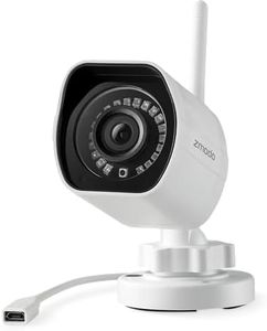 Zmodo 1080p Full HD Outdoor Wireless Security Camera System, Plug-in, Smart Home Indoor Outdoor WiFi IP Camera with Night Vision, Compatible with Alexa