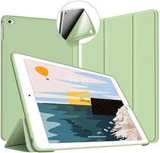 VAGHVEO Funda iPad Air 2, Ligera Silicona Soporte Smart Cover [Auto-Sueño/Estela], Cubierta Trasera de TPU Suave Cáscara para Apple 9.7 Pulgadas iPad Air 2 (Modelo: A1566, A1567), Verde_02