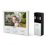 IMPACT BY HONEYWELL Analog Video Door Phone/Bell with 7" TFT LCD Screen & Physical ButtonI 1080p ResolutionI 2-Way Audio TalkI IR Night Vision with Color LED'sI BuiltIn Mic & Loudspeaker