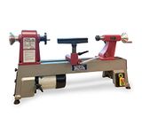 LUMBER JACK 12" Wood Lathe Woodturning Machine with 5 Speed Settings & Cast Iron Base Mini Woodworking Bench Top MT2 Tool