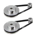 Befenybay 2Kit 2GT Synchronous Wheel 20&80 Teeth 8mm Bore Aluminum Timing Pulley with 2pcs Length 250mm Width 6mm Belt (20-80T-8B-6)