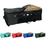 Majestic Ally 1200 D Nylon Fabric Large 44” x 20” x 16” and X Large 53"x 24" X 20" Heavy-Duty Hay Bale Storage Bag (Large, Black)